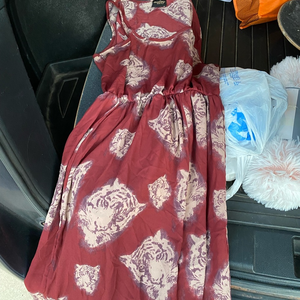 Red flower dress never worn